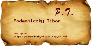 Podmaniczky Tibor névjegykártya